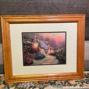 Thomas Kinkade Glory of Evening Painting 13.5 x 17 Matted Framed Signed